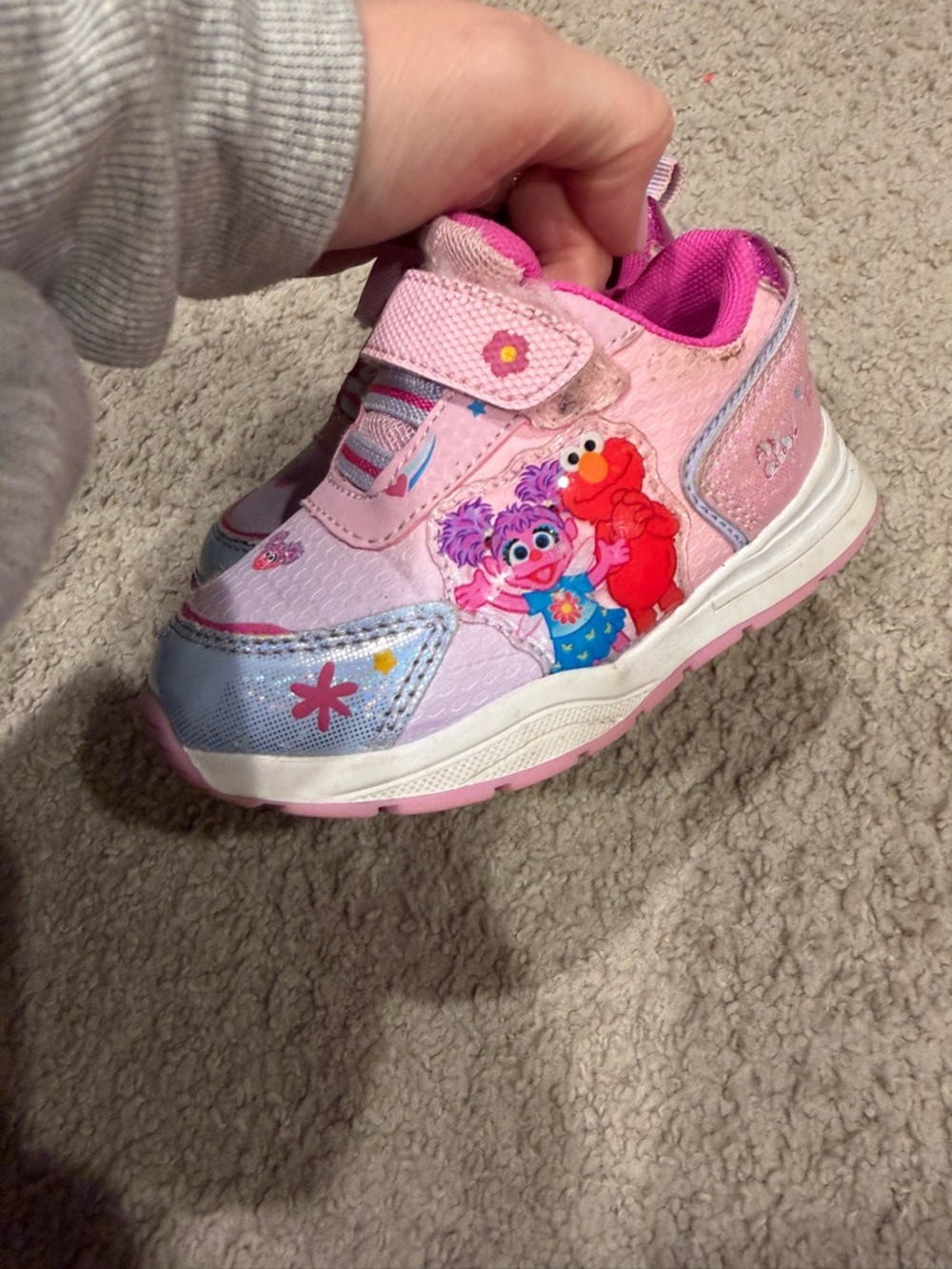 Sesame Street Pink and Blue Elmo & Abby Cadabby Light-Up Kids Sneakers